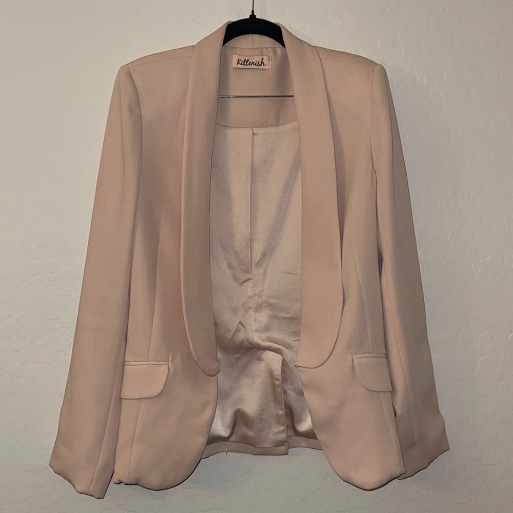 Kittenish by Jessie James Decker Blush Blazer Blush/Light Pink Blazer Medium